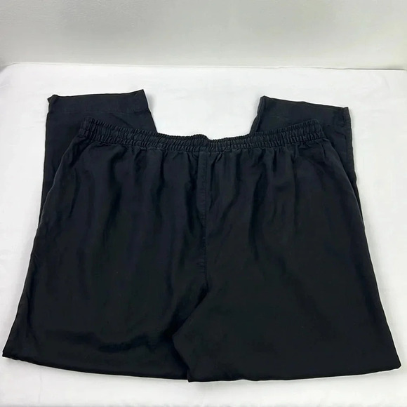 Lands’End New Women’s 20W Black WXR Woven Soft Pant Pockets Elastic Waistband - Picture 3 of 8